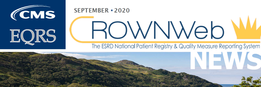 CROWNWeb Newsletter - Septmeber 2020 Banner